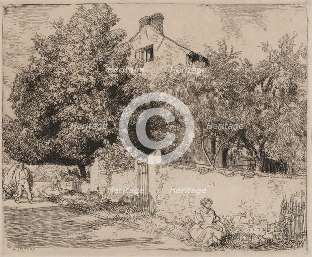 The House of Madame B., 1915. Creator: Auguste Louis Lepère (French, 1849-1918).