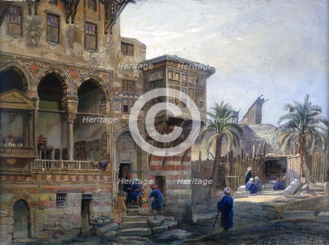 'The House of Mameluke Radnau Bey, Cairo', 1870. Artist: Frank Dillon
