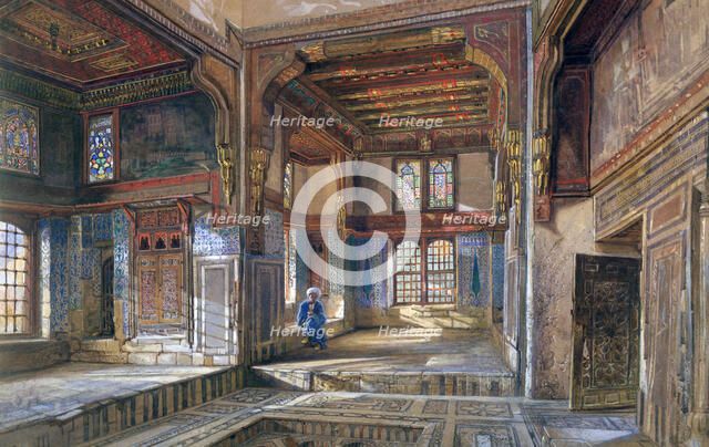'The House of Moufti Sheikh el Mahadi, Cairo', 1873. Artist: Frank Dillon
