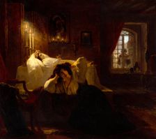 The House of Mourning, 1836. Creator: Thomas Uwins