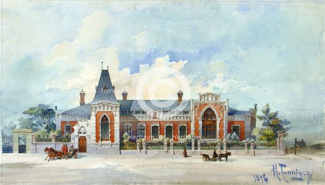The House of Alexey Alexandrovich Bakhrushin in Moscow, 1896. Artist: Gippius, Karl Karlovich (1894-1936)