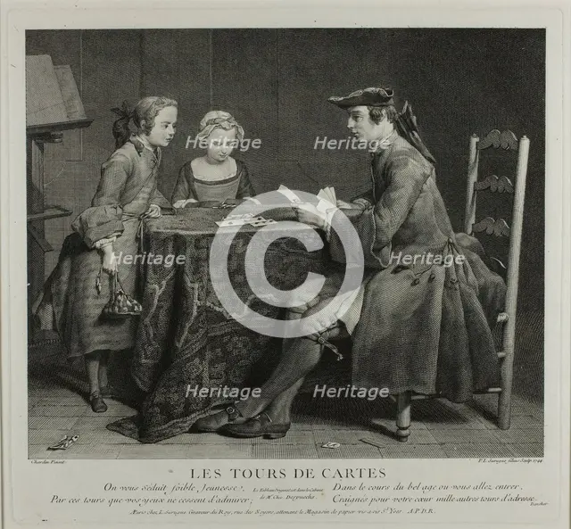 The House of Cards, 1744. Creator: Louis Surugue.