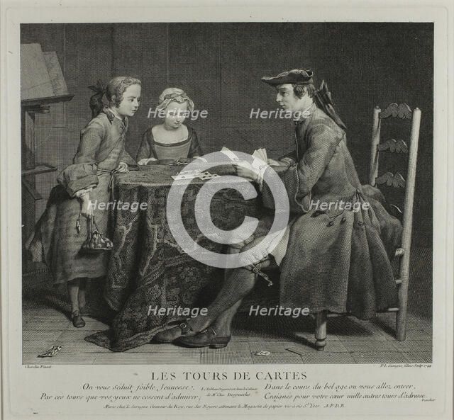 The House of Cards, 1744. Creator: Louis Surugue.