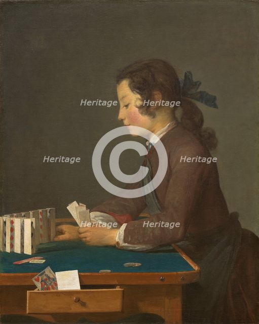 The House of Cards, probably 1737. Creator: Jean-Simeon Chardin.