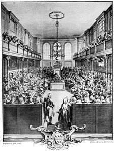 The House of Commons, 1742, (c1920). Artist: John Pine