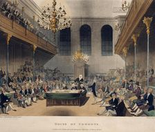 The House of Commons, c1808-c1811. Creators: Thomas Rowlandson, Augustus Charles Pugin