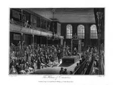 The House of Commons, London, 1804.Artist: James Fittler