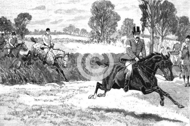 'The House of Commons Point - to - Point-Steeplechase near Rugby; Mr Elliott Lees wins on 'Damon'',  Creator: Unknown.