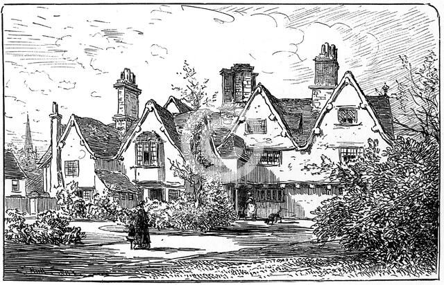 The house of Dr John Hall, Statford-upon-Avon, Warwickshire, 1885.Artist: Edward Hull