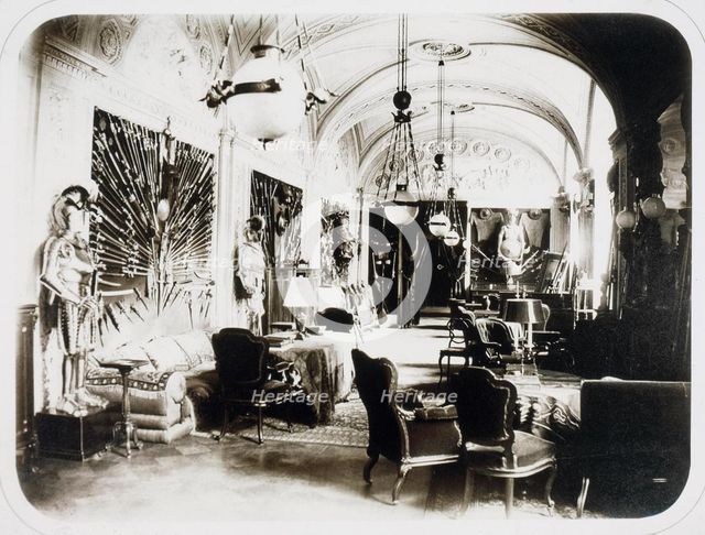 The House of Ivan Paskevich at the English Embankment in Petersburg. The Armory Room, 1860s. Artist: Bianchi, Giovanni (1812-1893)
