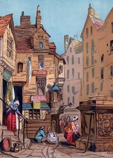 The house of John Knox, Edinburgh, 19th century.Artist: Edwin Jewitt