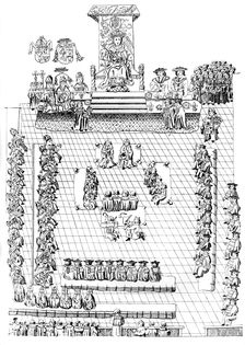 The House of Peers, with Henry VIII on the Throne, 16th century (c1905)