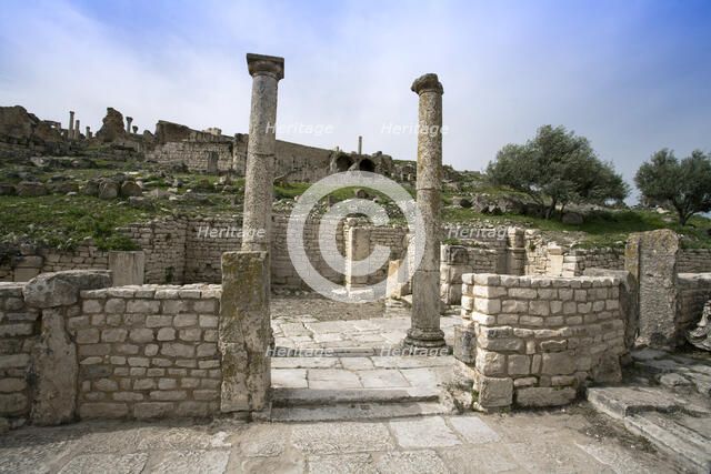 The House of the Trefoil, Dougga (Thugga), Tunisia. Artist: Samuel Magal