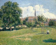 The House of the Deaf Woman and the Belfry at Eragny (La Maison de la Sourde et Le Clocher d'Eragny) Creator: Camille Pissarro