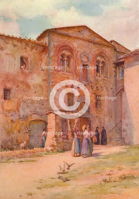 'The House of the Provost, San Gimignano', c1900 (1913). Artist: Walter Frederick Roofe Tyndale.