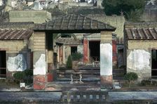 The house of the stags in the Roman town of Herculaneum