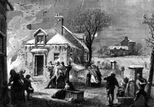 "The House on Fire on Christmas Eve", 1860. Creator: Unknown