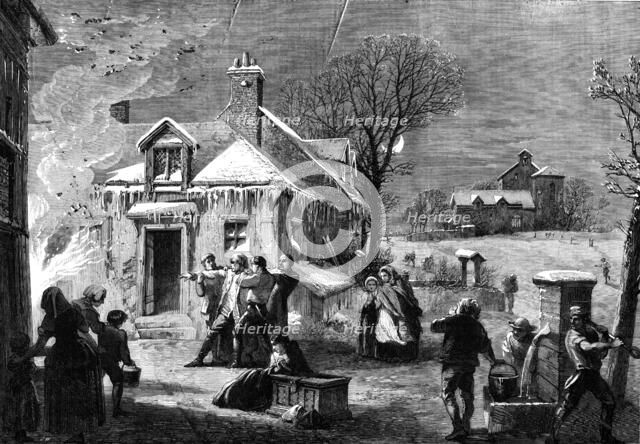 "The House on Fire on Christmas Eve", 1860. Creator: Unknown.