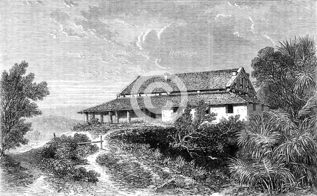 The house, at Dhurumsalla, in which the Earl of Elgin, Governor-General of India, died, 1864. Creator: Unknown.
