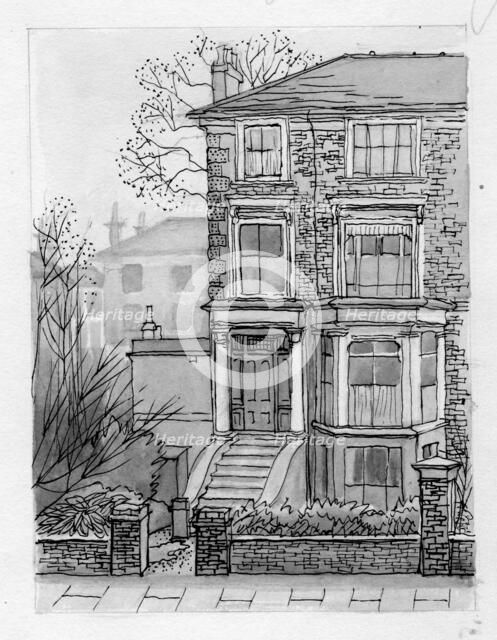 'The House across the Street', 1951. Creator: Shirley Markham.