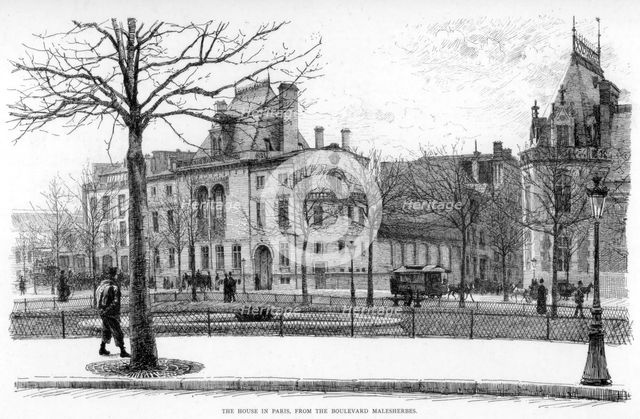 'The House in Paris, from the Boulevard Malesherbes', c1880-1882.Artist: Jean Louis Ernest Meissonier