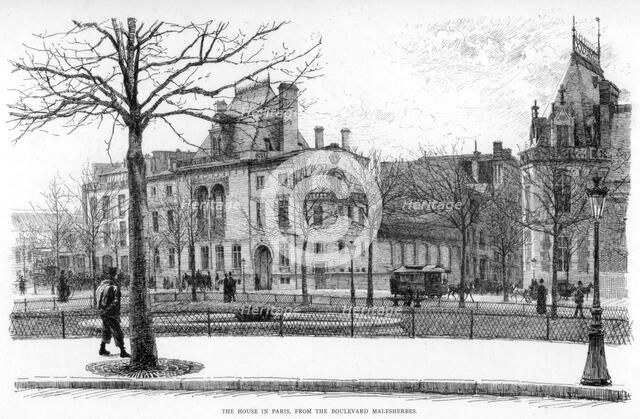 'The House in Paris, from the Boulevard Malesherbes', c1880-1882.Artist: Jean Louis Ernest Meissonier