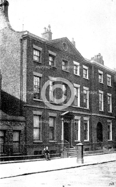 The house in which Mr. Gladstone was born, at Liverpool, 1898. Creator: Unknown.