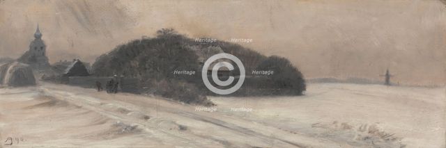 "The house was on the outer edge of the city, quite hidden in the summer by the overgrown..., 1890. Creator: August Jerndorff.