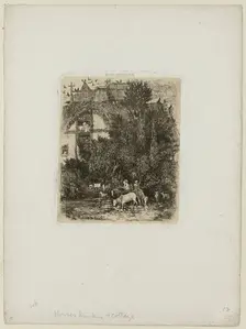The House with the Curved Façade, from Revue Fantaisiste, 1861. Creator: Rodolphe Bresdin
