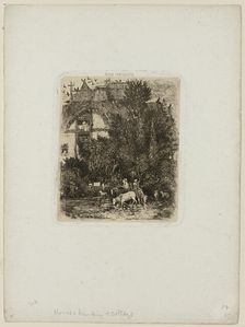 The House with the Curved Façade, from Revue Fantaisiste, 1861. Creator: Rodolphe Bresdin