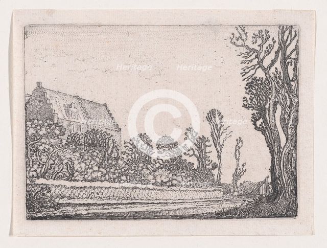 The House with the Stepped Gable, from Verscheyden Landtschapjes (Various Little Lands..., ca. 1616. Creator: Willem Pietersz. Buytewech.