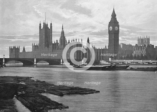 'The Houses of Parliament', c1896. Artist: Unknown.