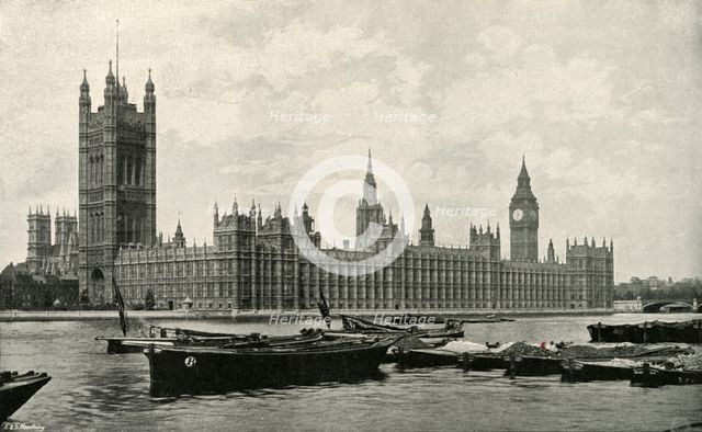 'The Houses of Parliament', (c1897). Artist: E&S Woodbury.