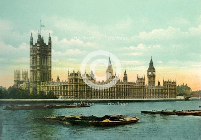 'The Houses of Parliament', c1900s. Creator: Eyre & Spottiswoode.