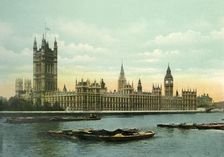 The Houses of Parliament c1900s. Creator: Eyre & Spottiswoode