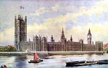 The Houses of Parliament from Lambeth Palace, Westminster, London, c1905