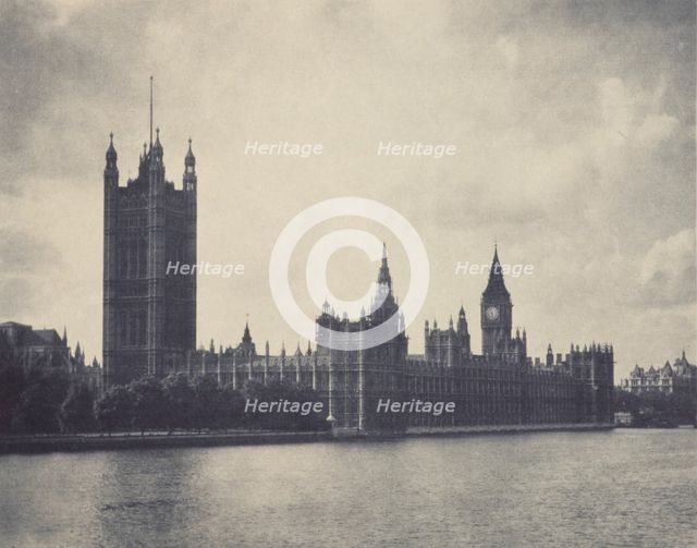 The houses of parliament. From the album: Photograph album - London, 1920s. Creator: Harry Moult.