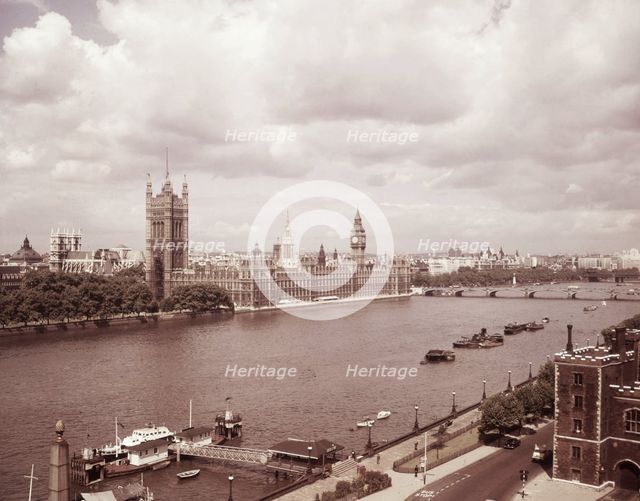 The Houses of Parliament, London, c1955. Creator: Arthur Charles Kirby Ware.