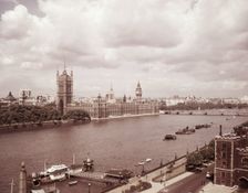 The Houses of Parliament, London, c1955. Creator: Arthur Charles Kirby Ware