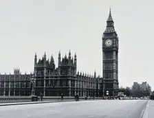 The Houses of Parliament, viewed from Lambeth Bridge, c1900s. Creator: Unknown