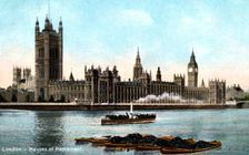 The Houses of Parliament, Westminster, London, early 20th century