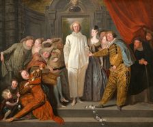 The Italian Comedians, ca 1720. Artist: Watteau, Jean Antoine (1684-1721)