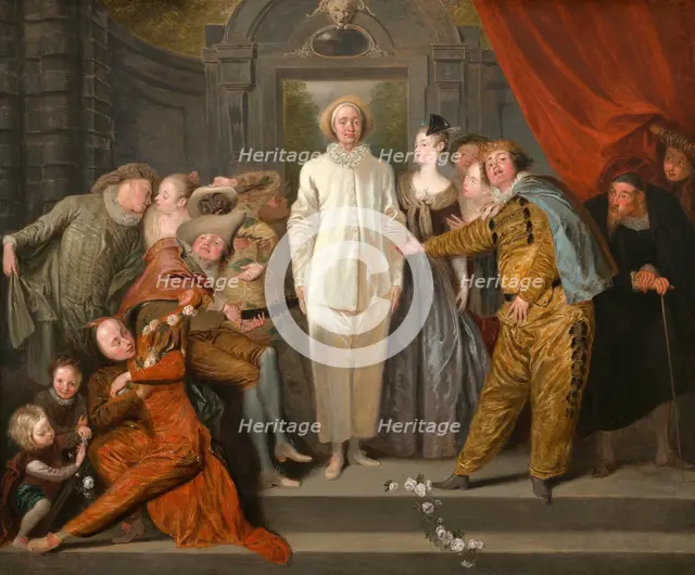 The Italian Comedians, ca 1720. Artist: Watteau, Jean Antoine (1684-1721)