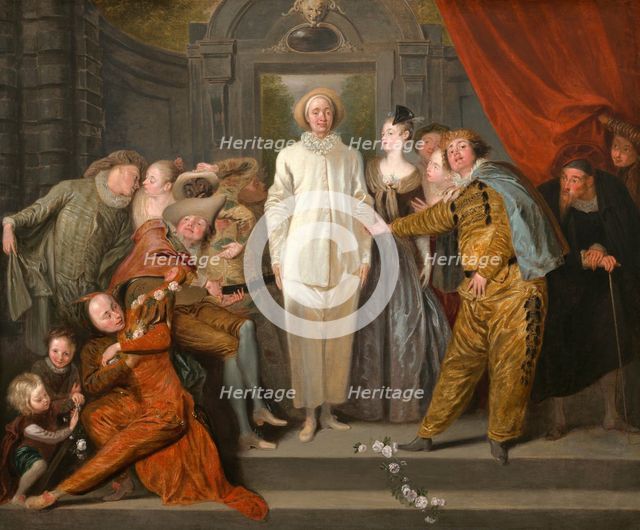 The Italian Comedians, ca 1720. Artist: Watteau, Jean Antoine (1684-1721)