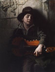 The Italian Boy with Hurdy-Gurdy, c1853. Creator: Richard Caton Woodville