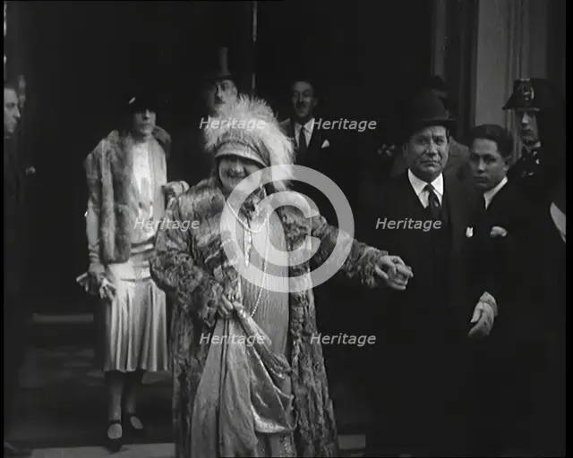 The Italian Opera Singer Luisa Tetrazzini Marrying Pietro Vernati, 1926. Creator: British Pathe Ltd.
