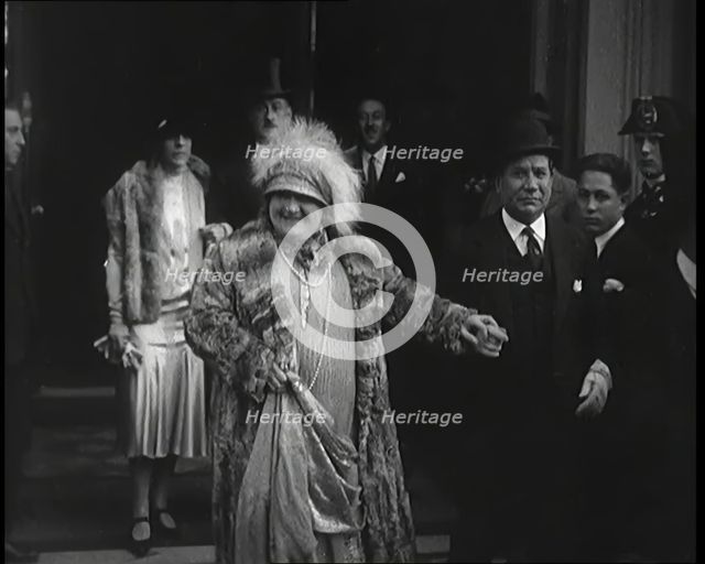 The Italian Opera Singer Luisa Tetrazzini Marrying Pietro Vernati, 1926. Creator: British Pathe Ltd.