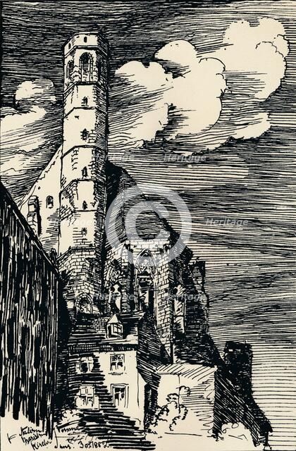 'The Italian Marienkirche, Vienna', c1900. Artist: Arthur Beresford Pite.