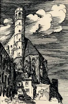 The Italian Marienkirche, Vienna c1900. Artist: Arthur Beresford Pite