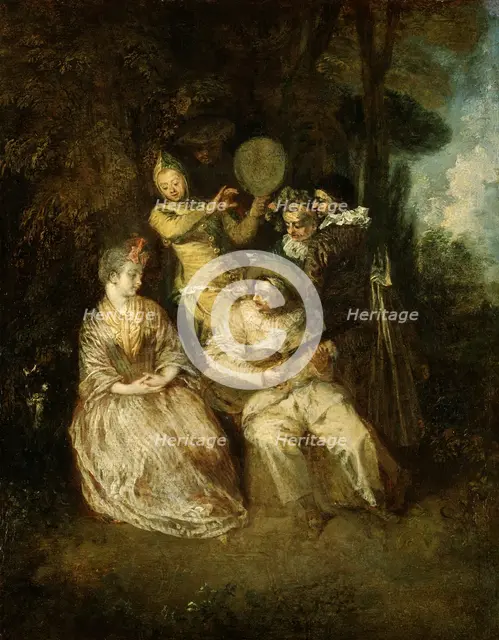 The Italian Serenade, early 18th century. Creator: Jean-Antoine Watteau.